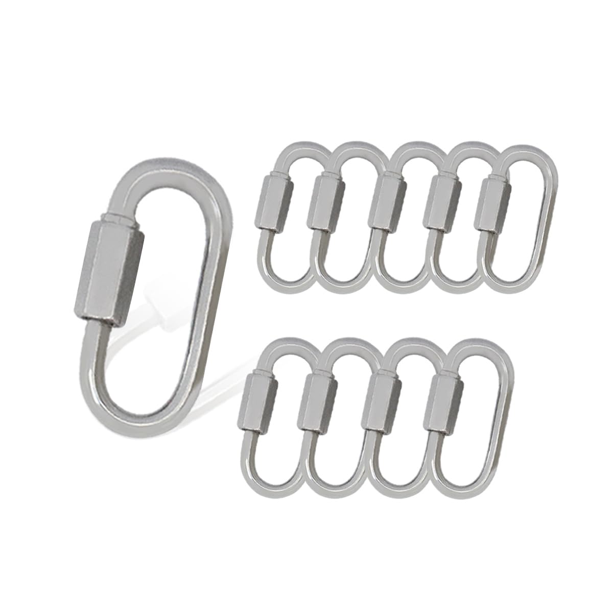 10 Pcs 304 Stainless Steel M3.5 Chain Link, Stainless Steel Chain Quick Link, for Camping, Key Rings, Chains