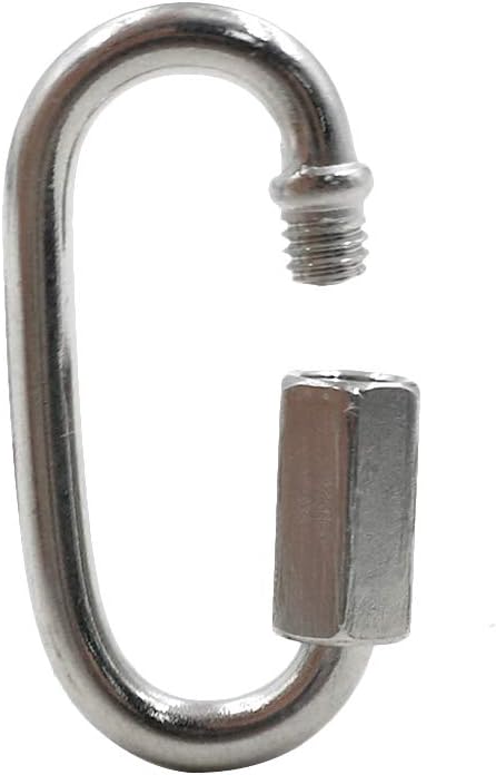 24Pcs Quick Links Stainless Steel D Shape Locking Carabiner