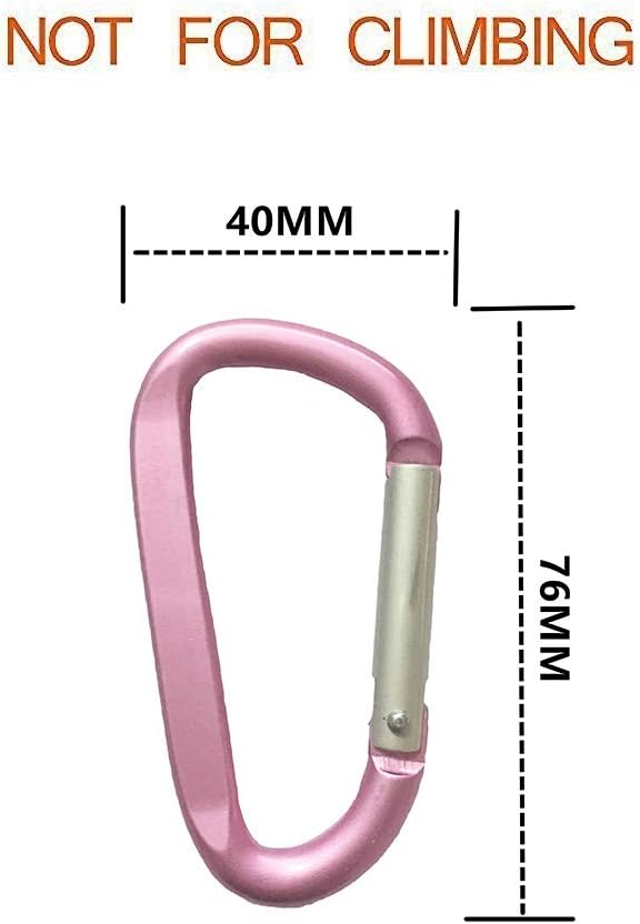 Large Carabiners Keychain 3" Aluminum D Shape Premium Durable D-Ring Carabiner Clip Hook Camping Accessories Snap Link Key Chain Durable Improved Design