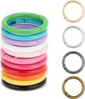 15pcs Trigger Spring O Rings Round,Metal Keychain Ring Round Carabiner Clips for Keyrings Buckle, Bags,Purses