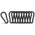 Small Carabiner Clip Hook, 1.57 inch 10 pcs Black Heavy Duty Spring Snap Hook Key Chain, Carabiners Clips for Outdoor Camping, Swing Set, Hammock, Hiking Travel, Fishing, Quick Link Keychain