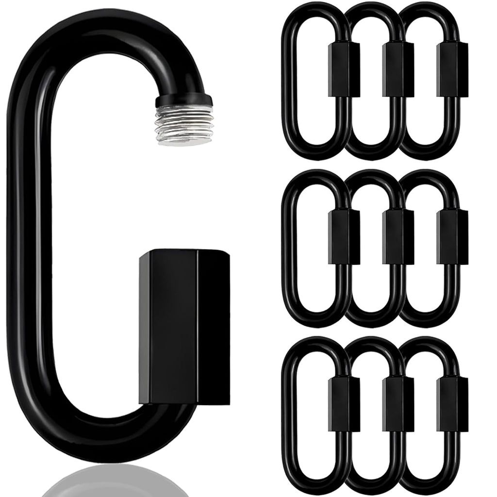 10 Pack 1.65" Heavy Duty Chain Quick Links, Anti-Rust Connector for Dog Leash, Keychain, Camping Gear, DIY Projects