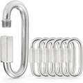 Stainless Steel Chain Quick Links - 304 Stainless Stee Chain Connector, Screw Carabiner, Chain Hooks, Set of 6