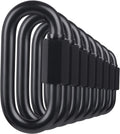 D Shape Locking Carabiner, Black Quick Links Chain Links, Heavy Duty Durable Chain Connector,Black