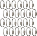 24Pcs Quick Links Stainless Steel D Shape Locking Carabiner