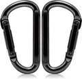 Heavy Duty Carabiner Clips, 860lbs - 3" Iron Carabiners for Keys, Gym, Camping, Hiking Accessories - D-Ring Keychain Hooks for Hammocks, Backpacks, Outdoor Gear
