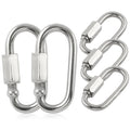 5pcs M3.5 Quick Link Chain, 1/8 Inch Stainless Steel Quick Links, D Shape Locking Quick Connector - 170lb Capacity