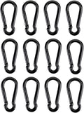 12 Pcs Carabiner Clip Spring Snap Hook - M4 1.57 Inch Heavy Duty Snap Hooks Quick Link for Bird Feeders or Dog Leash & Harness, 110 lbs Capacity