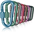 Carabiner, 2 inch D-Ring Locking Carabiner Clip, Snap Hook Sport Accessories for Outdoor Camping Hiking