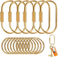 Brass Key Rings Bulk, Key Chain Organizer Holder for Men Women with Secure Screw Locking