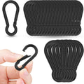 24PCS M10 Spring Snap Hook, 4Inch Heavy Duty Carabiner Clips, 3/8" Galvanized Steel Quick Link Carabiner Hooks for Hammock, Camping, Hiking, Keychain, Water Bottle & Backpack-Black
