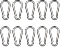 Carabiner Clip, 10PCS 2.36 Inch Stainless Steel Keychain Carabiner. Small Carabiner Clips, Spring Snap Hook, Locking Carabiners Clips for Plant Hanging, Outdoor Camping. 270 lbs.