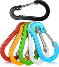 6pcs Aluminum Small Carabiner Clip, 2 Inch Carabiner Keychain Clasp Spring D Ring for Hanging Home KeyRings Hook Paracord Lanyard Keychain Pet Collar Hiking Camping Fishing Accessories (Assorted)