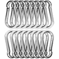 30PCS Heavy Duty Spring Snap Hook Carabiners Bulk, 3" M8 5/16" Galvanized Steel Quick Link Clip, 500LB Capacity for Outdoor, Gym, Hammock, Swing, Trailer Chain (30, 3 inch)