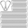 100 Pack 3" Heavy Duty Carabiner Clips, M8 Sliver Galvanized Steel Spring Snap Hooks, Rust-Resistant Keychain Clips for Hammock, Camping, Hiking, Fishing, Swing Set