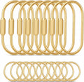 8 Pack Gold Carabiner Key Ring Clip,Premium Brass Screw Lock Keychain Holder for Backpacks,Cute Bag Charms for Handbags & Purses,Durable Key Chain Hooks Accessories for Women & Men