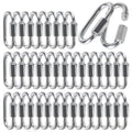 60pcs Chain Link,1/4 Inch Link Chains,Heavy Duty Chain Quick Link 660lbs Capacity,Quick Link Chain Connector,Safety Chain Connector Link,Galvanized D Shape Repair Chain Link