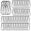 100PCS 3" Heavy Duty Spring Snap Hook, M8 5/16" Galvanized Steel Snap Hook Carabiner Quick Link Carabiner Clip, 500LBS Holding Capacity Quick Link Keychain for Swing Hammock Gym Outdoor